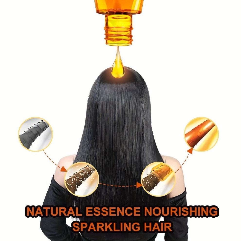 Anti-Frizz Hair Serum Hair Care Essential Morocco Silky Shine Hair Care Serum for the Repair of Damaged Dry Hair