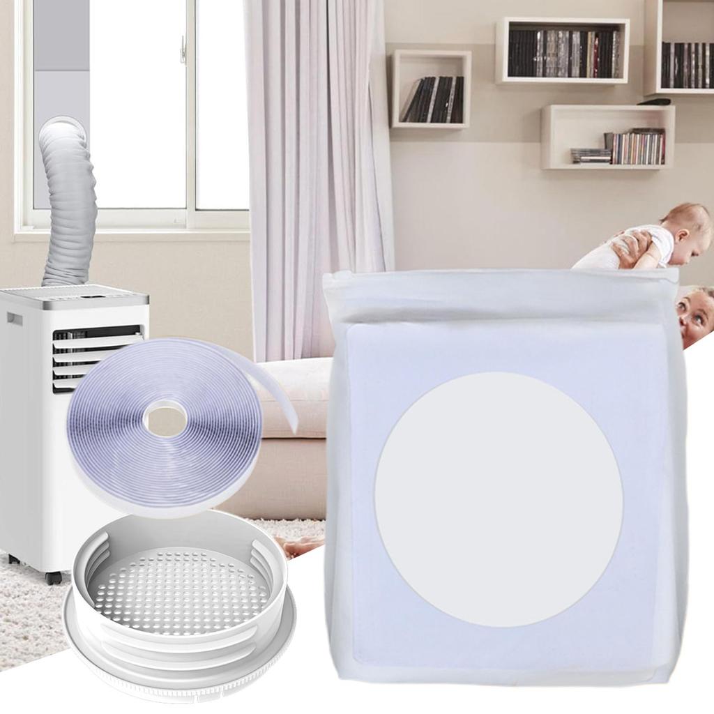 AC Window Vent Kit Portable AC Window Vent Kit For Sliding Door Seal Panel Replacement Parts Adjustable Air Conditioner