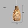 Retro Bamboo Woven Pendant Lamp Rattan Woven Room Dining Japanese Bamboo Art Lantern Tea House Lighting Fixtures