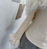 Chic One-Shoulder Fur Patchwork Long-Sleeve Top 1382