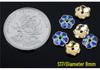 Copper Enamel Flower Beads for DIY Jewelry - 6mm