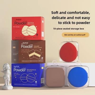 Super Soft Dual-Use Air Cushion Powder Puff: Wet & Dry – Non-Absorbent Setting Puff for Flawless Makeup Application.
