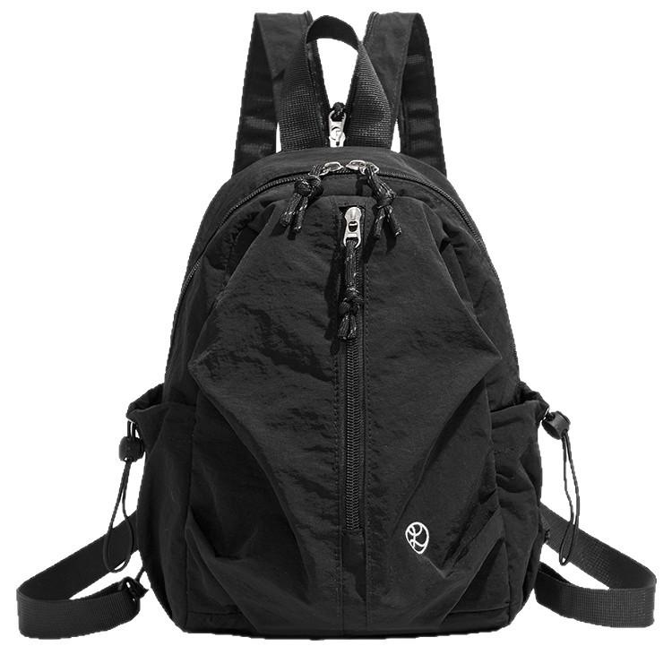 Schoolbag female junior high school student carrying girl Korean version casual large capacity simple solid color