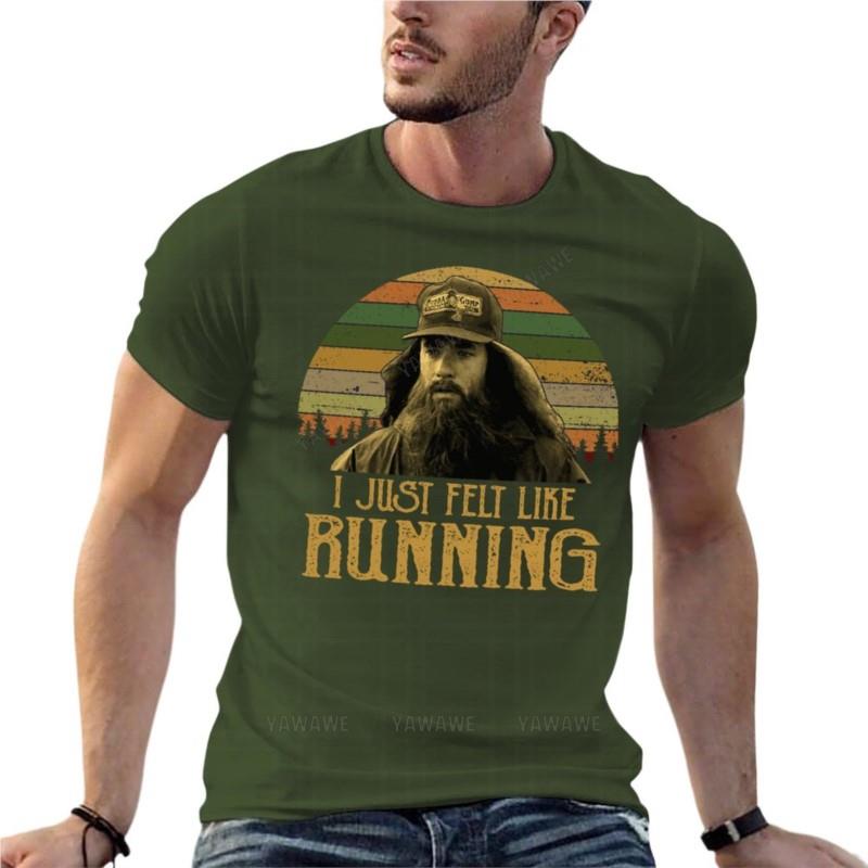 Forrest Gump Ik Voelde Gewoon De Drang Om Te Rennen Vintage Oversized T-shirts Bedrukt UnisexS Kleding Katoen Streetwear Grote Maat Top Te