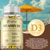 Kapseln mit hohem Gehalt an Vitamin D3, unterstützen die Knochengesundheit, stärken das Immunsystem und sind leicht absorbierbar.