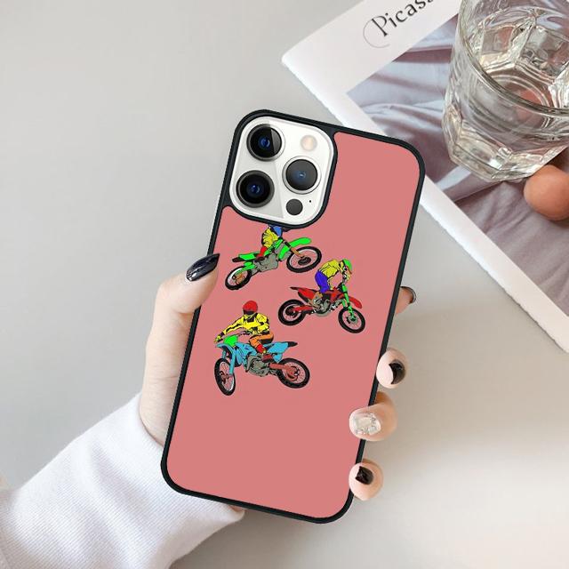 Moto Cross Motorcycle Sports phone Case Cover For iPhone 17 Air 16 15 14 Plus apple 16 11 12 13 Pro Ma coque