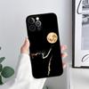 Black Cat Line Phone Case for iPhone 11 15 16 Pro Max Case Coque 14 Plus 13 Pro 12 Mini 11 X XS 16 8 SE2020 15Pro TPU Soft Cover