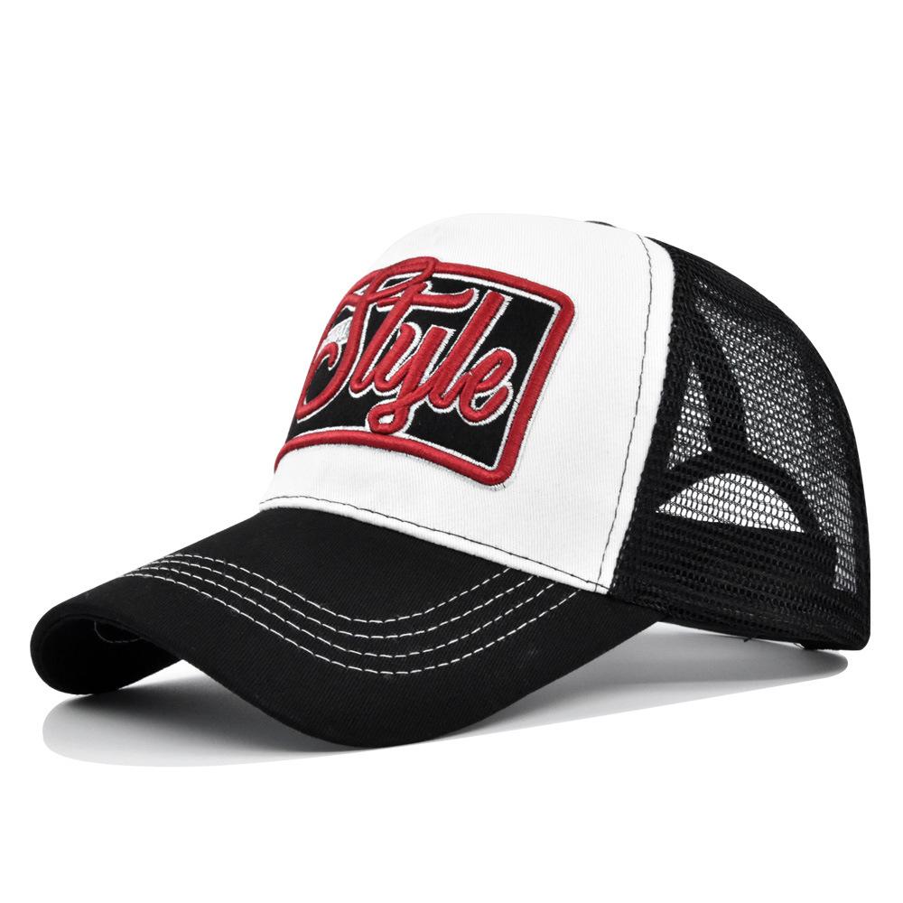 

Tongue Duck Hat Style Letter Embroidered Baseball Hat Curved Eaves Sunshade Hat White