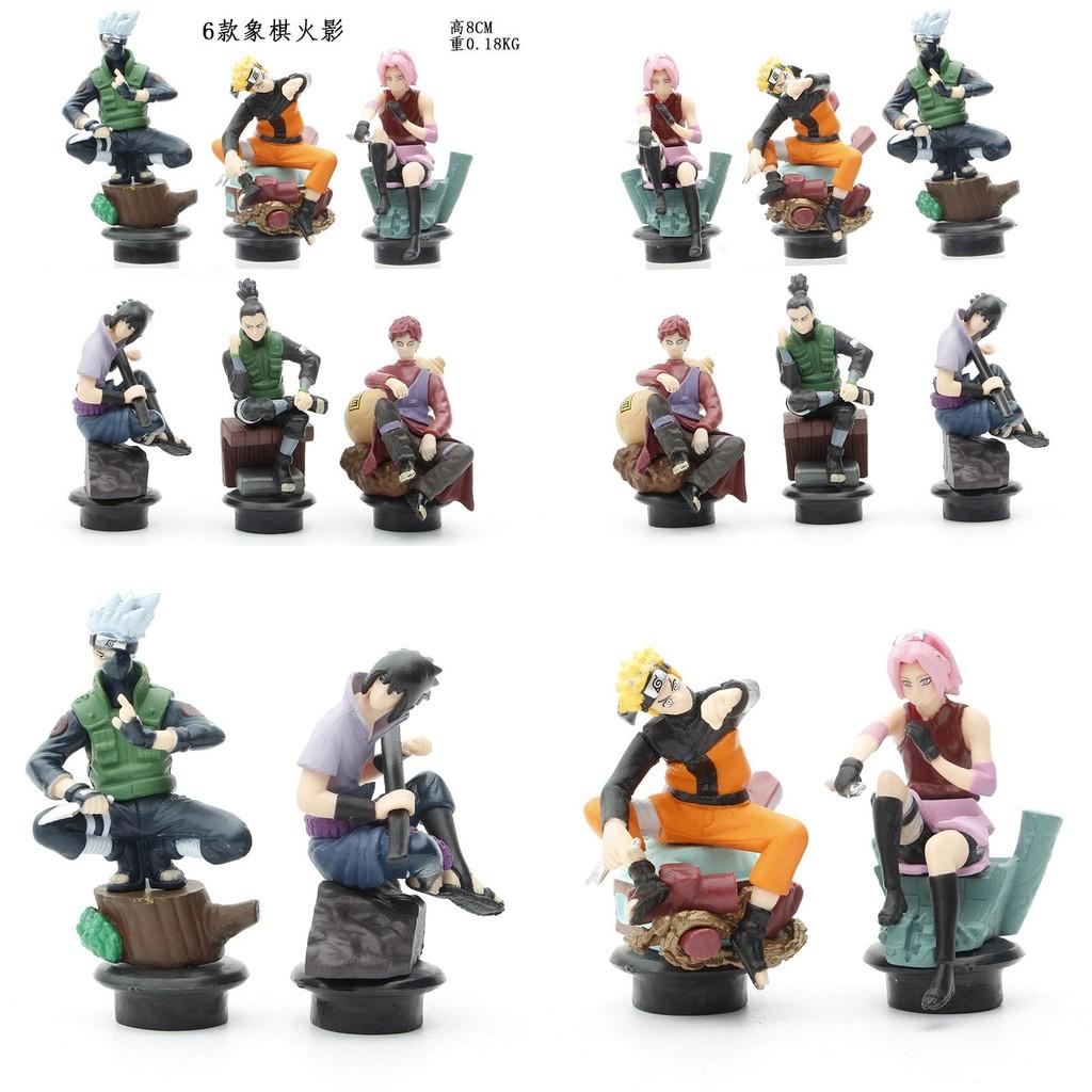 Pvc Naruto Shogi Stump Scene Toy Figure Model Collectible Naruto Kakashi 8cm