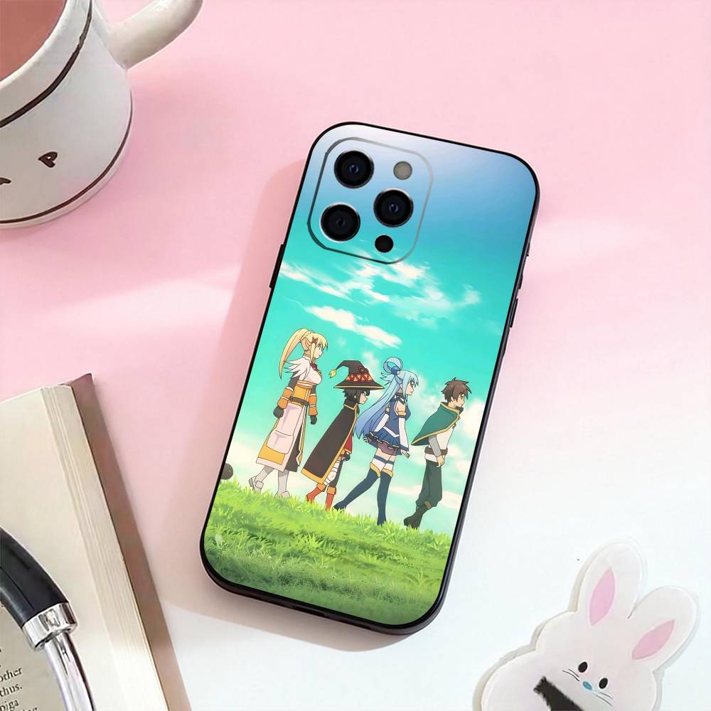 K-Kono Subarashii Sekai Ni Shukufuku Wo Phone Case Silicone Soft For IPhone 17,16,15,14,13,12,11,XS,Plus Pro Max