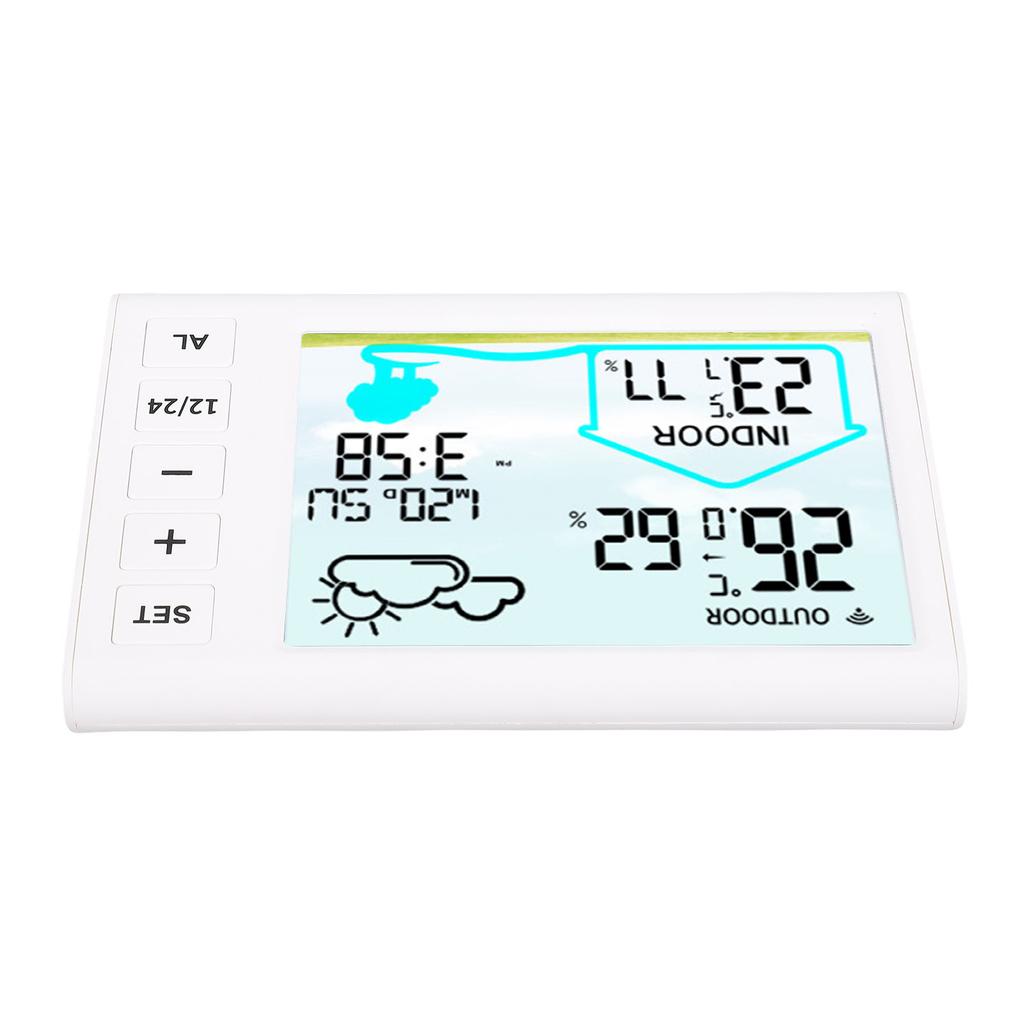 Hava Durumu Tahmini Saati Çok Fonksiyonlu 12S 24S Kablosuz İç Mekan Dış Mekan Termometresi Higrometre için