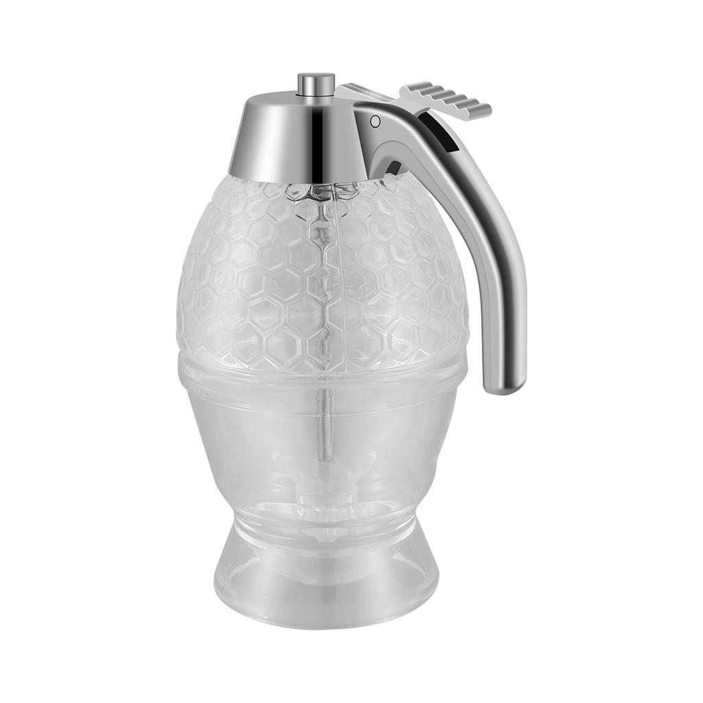 Glass/plastic honey dispenser large capacity multifunctional press type with bracket oil bottle vinegar dispenser