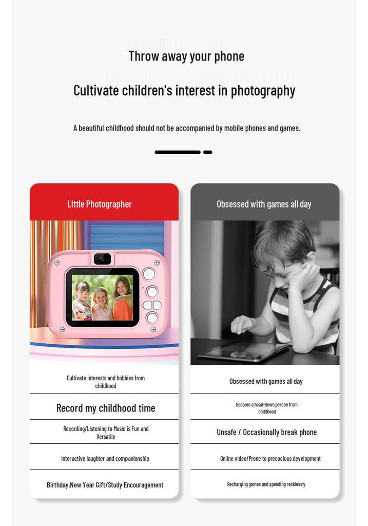 Mini Children's Dual-Lens HD Digital Camera - Perfect Gift for Kids