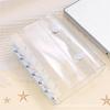 A7 Double Buckle Transparent PVC Photo Album with 6-Hole Loose-Leaf Design