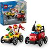 LEGO City Pizza Shop and Fire Truck Race Car Pack Toy Building Blocks for Kids Ages 5-8
