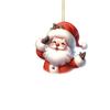 Acrylic Cartoon Car Ornament With Santa Claus Design For Decoration Vehicle