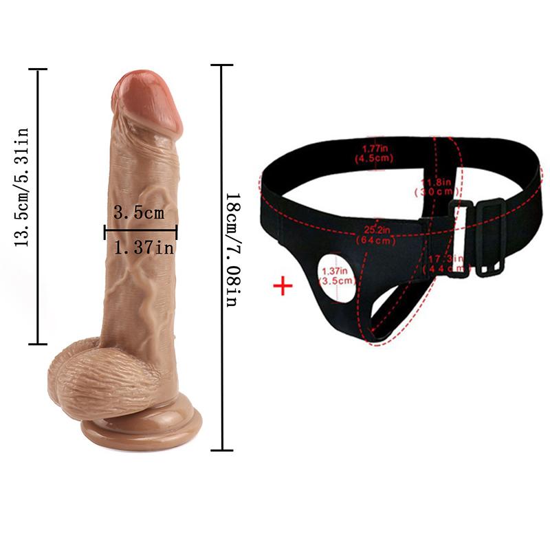 Dildo MoDi Realistic Strapon Dildo Penis Sexuální hračky pro dospělé Pro ženy Lesbické Muži Gay 18+