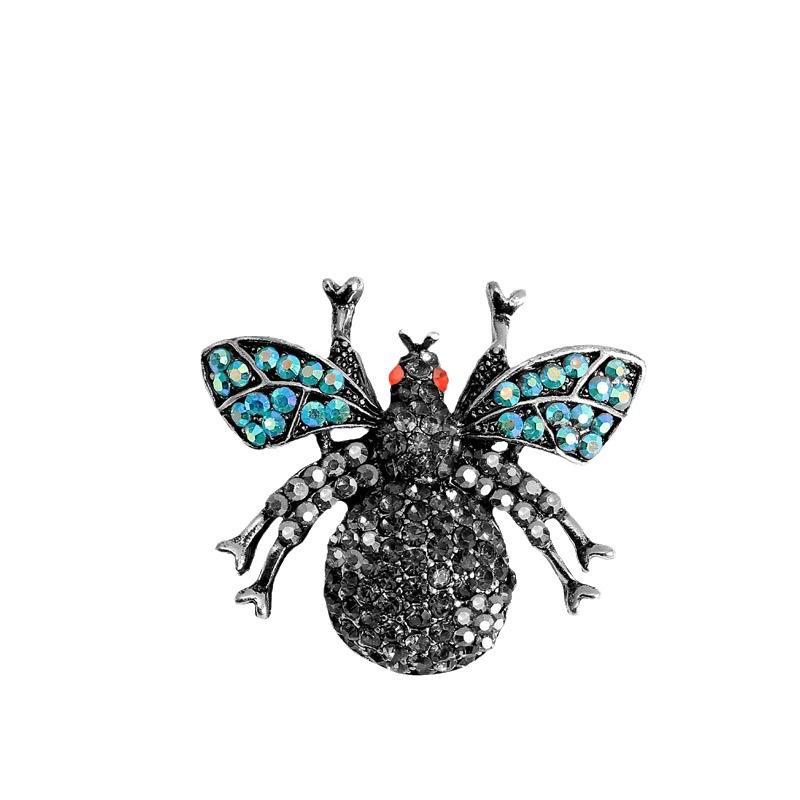 Broșă Albină cu Diamante în Stil Retro, Temperamentală, Trend de Modă, Pin Versatil Medieval, Accesorii Vestimentare