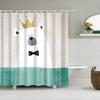 Animals Bear Shower Curtains Cute Cartoon Bathroom Curtain Fabric Waterproof Polyester Bathtub Curtains With Hooks Home Decor