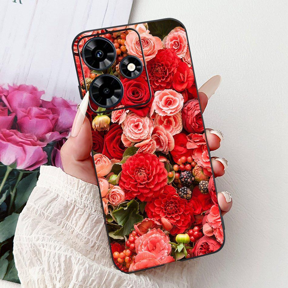 Für Infinix Hot 30 Play 30i Hot30 4G Elegante Florale Schmetterlings-Handyhülle Für Infinix Hot30i 30 30Play Weiche Silikon-TPU-Hüllen