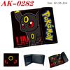 Pokemon Eevee Anime Full Color Snap Button PU Leather Short Wallet Card Holder Coin Purse for Men Women Students