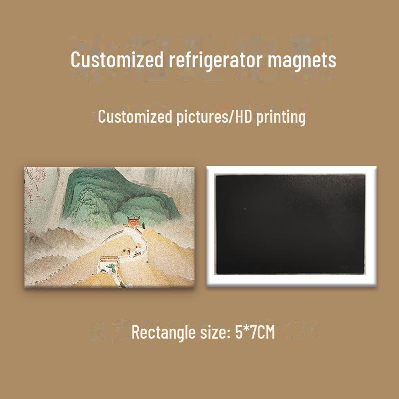 Customized Ceramic City-Themed Fridge Magnets - Creative Tourism Souvenir with Soft Magnetic Backing and Personalized Pattern or Logo