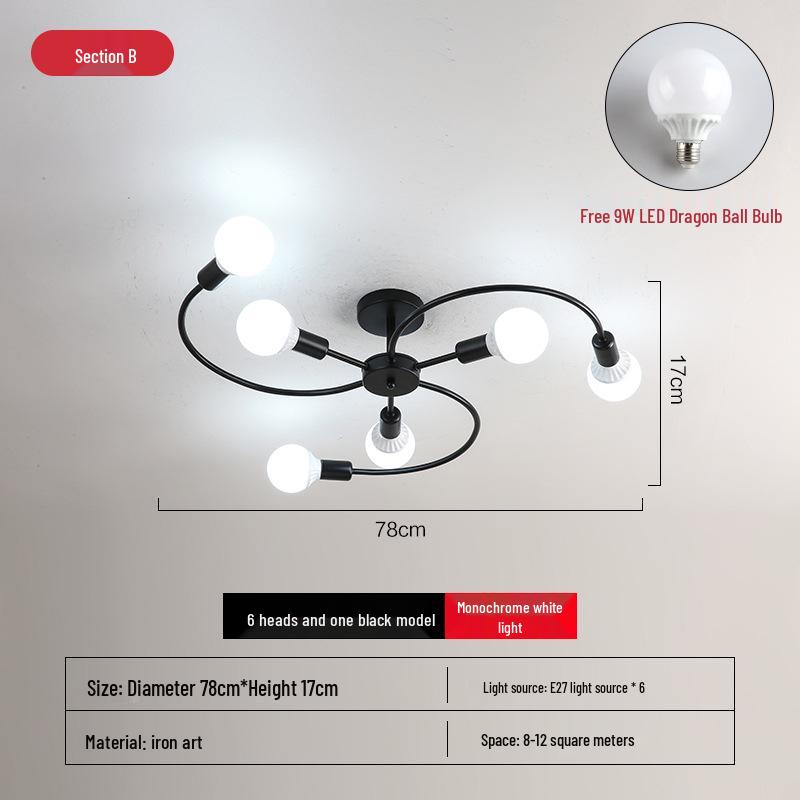 Nordic LED Ceiling Light: Modern Minimalist Design for Bedrooms & Living Rooms