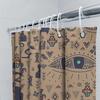 Trendy Bohemian Bathroom Decor Shower Curtain With Eye Design For Home Decoration Black/Beige Colorway (72X84 Inches)