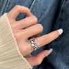 Vintage Hollow Flower Open Finger Rings For Women Girl Fashion New Jewelry Lady Gift Party
