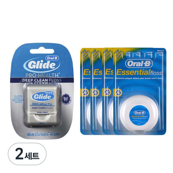 

Oral-B Wax Floss 50 мл x 4 + Glide Floss 40 мл x 1, 2 комплекта