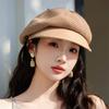 Ricygvm Summer Mesh Berets For Women Hollow Breathable Octagonal Cap Art Retro Pumpkin Hat Trendy Fashionable Girls Sun Protection Visors