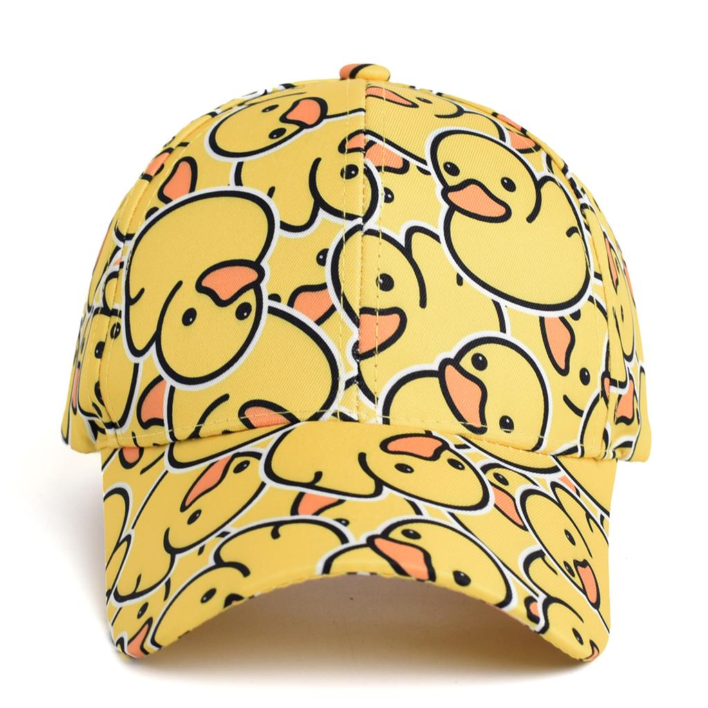 Cartoon Duck Print Baseball Hat Soft Top Hats Tongue Cap Outdoor Travel Beach Unisex Fashion Sun Caps