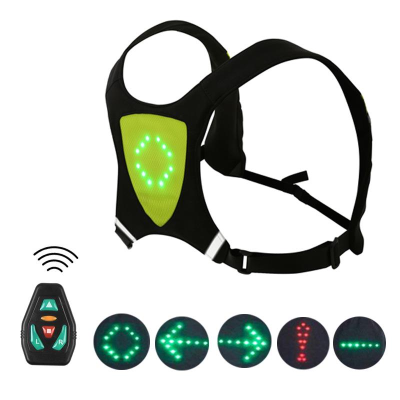 

Luminous LED Cycling Signal Vest with Remote Control One Size жовтий