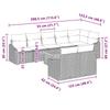 Garden Sofa Set with Storage 9 Pcs Grey Poly Rattan