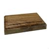 Solid Wood Desktop Display Base with Acrylic Edge Minimalist Rectangular Wooden