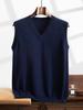 Men's Cashmere V-Neck Pullover Vest - 2025 Autumn Sleeveless Knit Cardigan