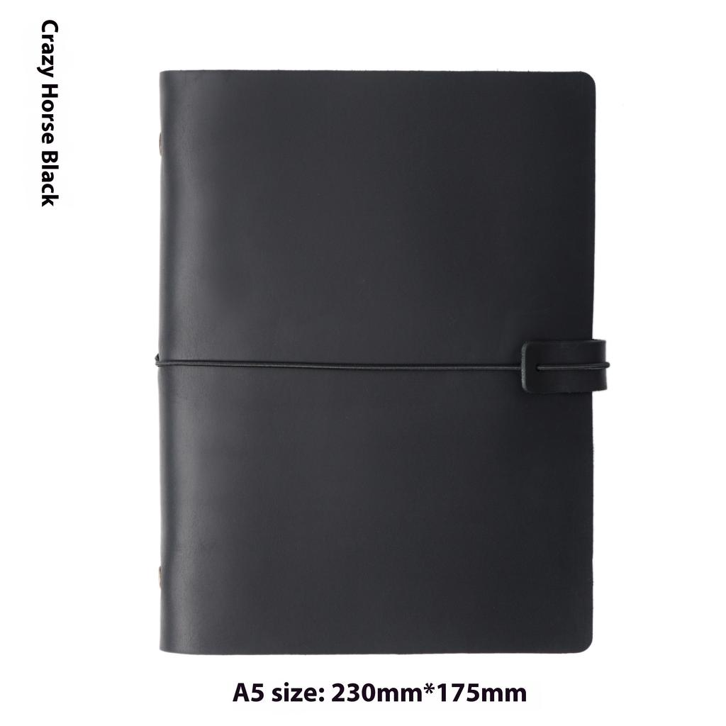 Handmade First Layer Cowhide Book Genuine Leather Hand Account Binder Notebook Retro Nostalgic Travel Diary