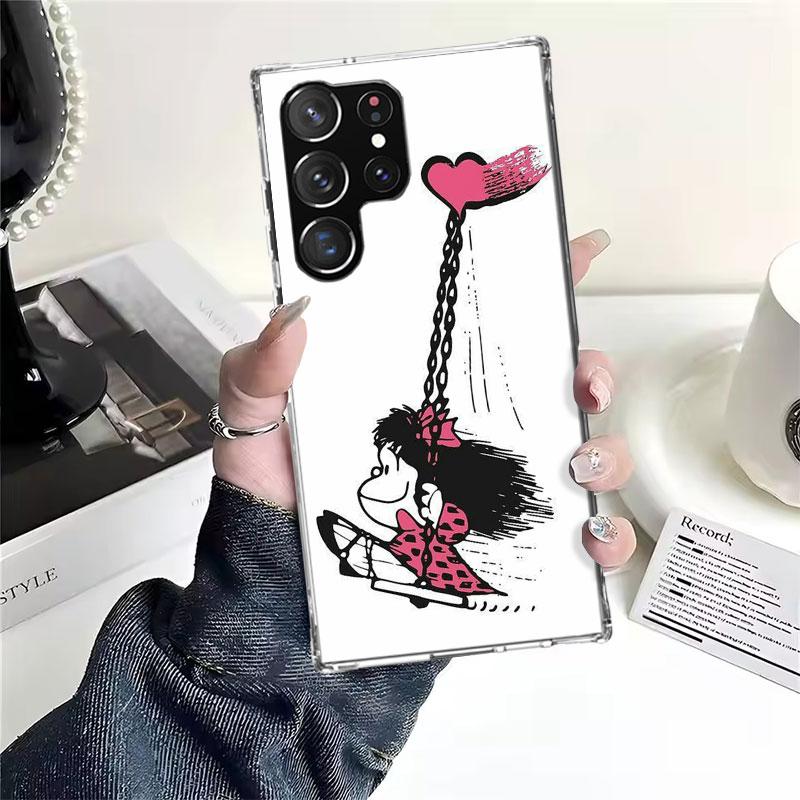 

Cartoon Cute Mafalda Soft Phone Case For Samsung Galaxy S22 S23 S24 S25 Edge S26 Ultra S20 FE S21 Plus + Fundas Coque Galaxy S20 Samsung S23 Ultra