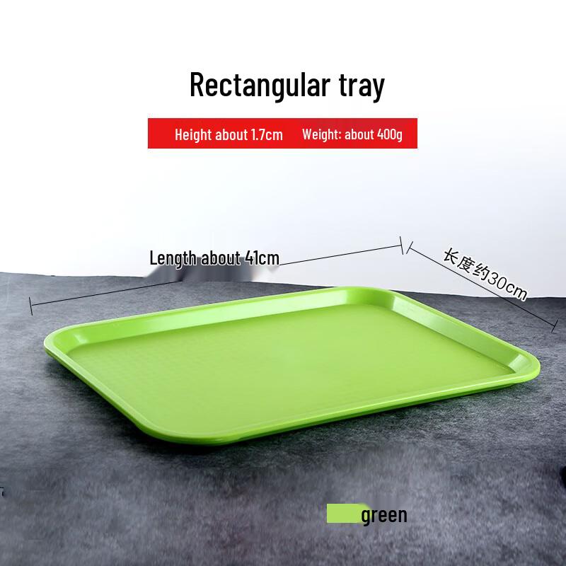 Rectangular Plastic Serving Trays, 10-Pack