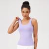 Womens Square Neck Yoga Top Seamless Quick-Dry Workout Tank Fitness Running Crop Slim Fit