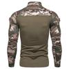 Men's Long Sleeved Elastic Slim Fit Camouflage Polo Casual Stand Collar Cotton Autumn Youth T-shirt Pullovers & Long Sleeves Men’s