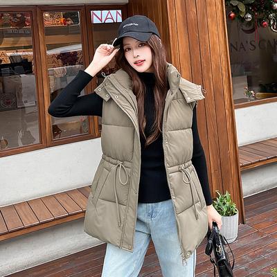 Removable Hat-off Cotton Vest Women's Autumn and Winter Women's Clothing Vest Fashion Jacket To Keep Warm