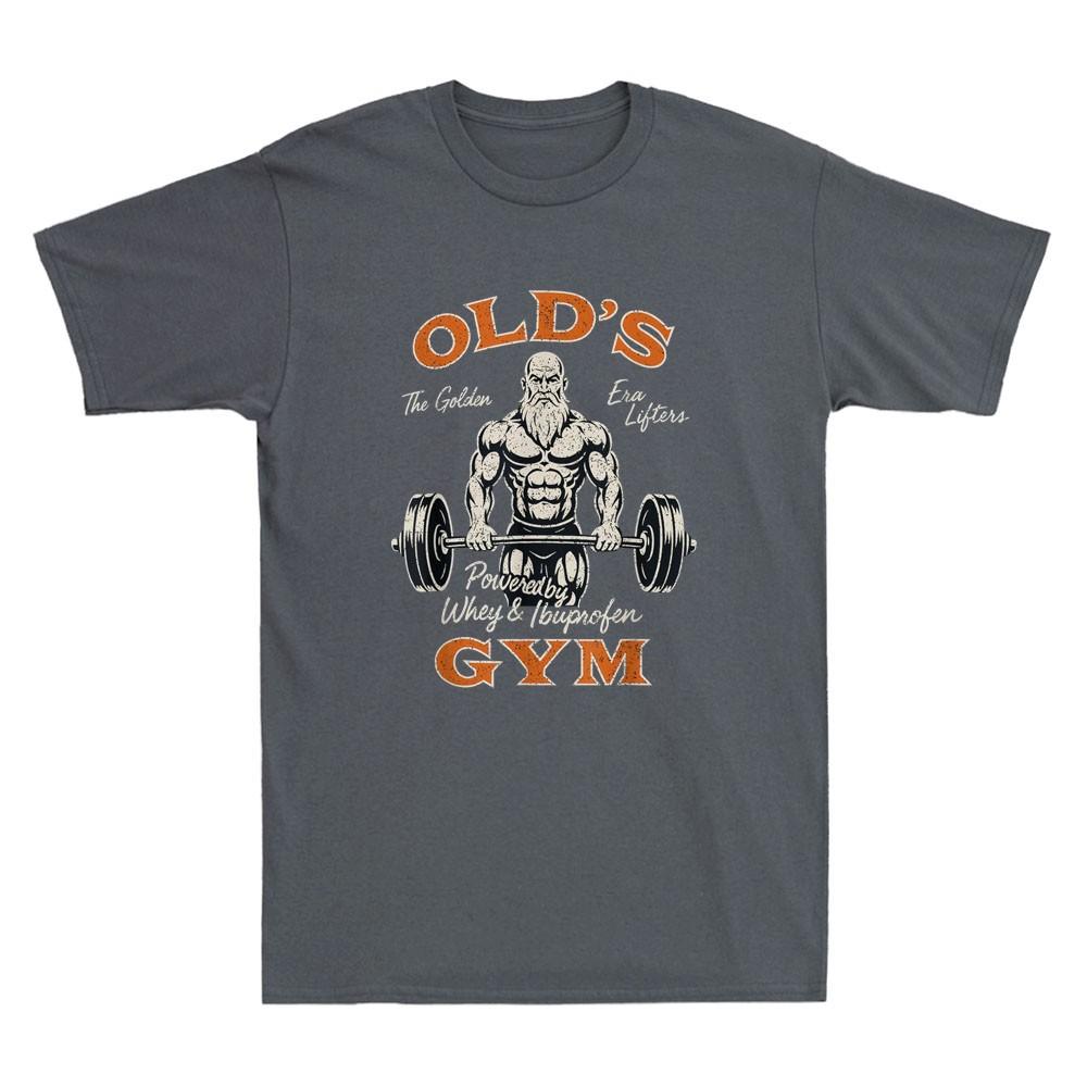 Olds Gym Funny Old Unisex Workout Parody Dad Grandpa Weightlifting Unisexs Tshirt