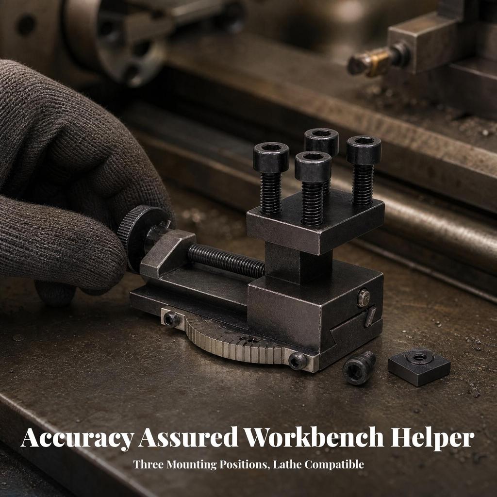 Angle-Adjustable Lathe Tool Rest Low-Height for Turning Tasks