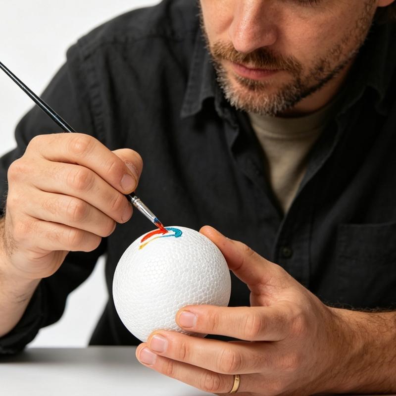 2Pcs White Foam Spheres 4Inch Polystyrene Foam Balls For Handmade Craft Art Painting Model Making Flower Arrangement