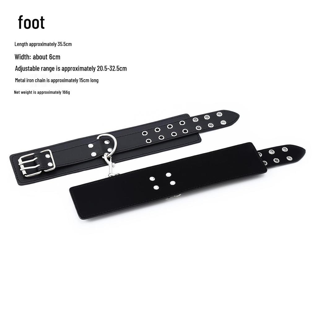 Adjustable PU Handcuffs & Ankle Cuffs - Adult SM Bondage Foreplay Toys