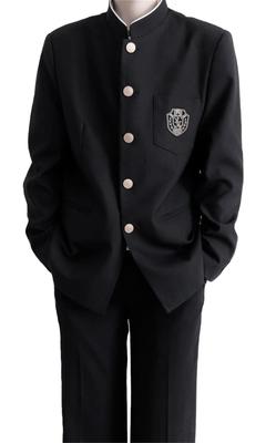 Sivrusn Gakuran Cosplay School Uniform for Collar Faux High School Uniform for Cheerleading Costume for School Cultural Entrance and Black Size L