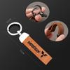 Car Vintage Leather Keychain Ring Zinc Alloy Chain Key For Mitsubishi Colt I200 Space Delica Triton Eclipse Outlander Pajero ASX HZ8