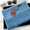 Women's 300g Solid Color Imitation Cashmere Scarf – High-End, All-Match, Warm Autumn/Winter Shawl.