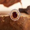 Anello in Argento Sterling S925 Topazio Naturale Viola Citrino Anello Femminile Indice Xiaohongshu